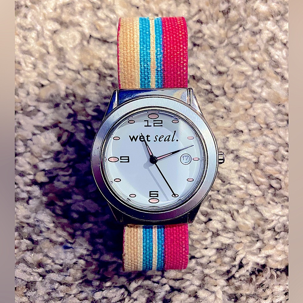 Vintage Wet Seal Watch 00s Girl Multicolor Band